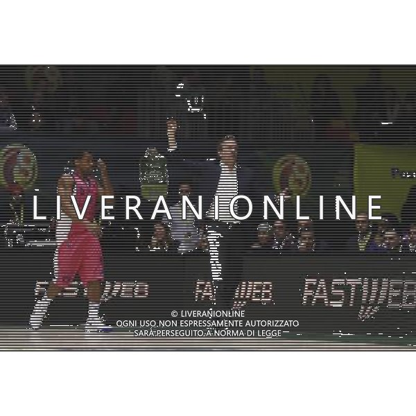 Poste Mobile Final Eight 18/02/2017 Banco di Sardegna Sassari - Germani Basket Brescia nella foto: Pasquini Federico Â©Claudio Zamagni/Agenzia Aldo Liverani Pasquini Federico during Poste Mobile Final Eight Italian Basketball Cup 2017 - Banco di Sardegna Sassari against Germani Basket Brescia at Rimini Fiera, on February 18, 2017 photo credit by Claudio Zamagni/Aldo Liverani Photo Agency / AGENZIA ALDO LIVERANI SAS