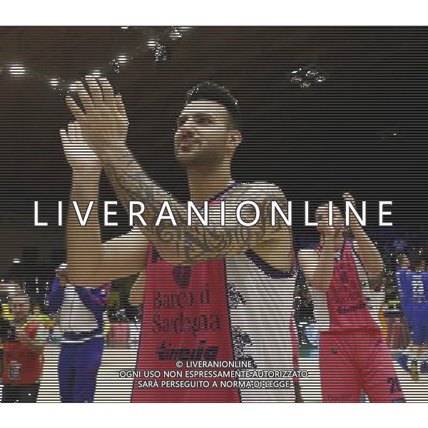 Poste Mobile Final Eight 18/02/2017 Banco di Sardegna Sassari - Germani Basket Brescia nella foto: Esultanza finale Sassari Â©Claudio Zamagni/Agenzia Aldo Liverani during Poste Mobile Final Eight Italian Basketball Cup 2017 - Banco di Sardegna Sassari against Germani Basket Brescia at Rimini Fiera, on February 18, 2017 photo credit by Claudio Zamagni/Aldo Liverani Photo Agency