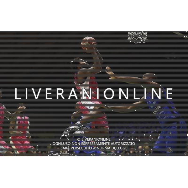 Poste Mobile Final Eight 18/02/2017 Banco di Sardegna Sassari - Germani Basket Brescia nella foto: Lacey Trevor Â©Claudio Zamagni/Agenzia Aldo Liverani Lacey Trevor during Poste Mobile Final Eight Italian Basketball Cup 2017 - Banco di Sardegna Sassari against Germani Basket Brescia at Rimini Fiera, on February 18, 2017 photo credit by Claudio Zamagni/Aldo Liverani Photo Agency