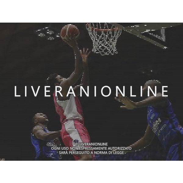 Poste Mobile Final Eight 18/02/2017 Banco di Sardegna Sassari - Germani Basket Brescia nella foto: Lacey Trevor Â©Claudio Zamagni/Agenzia Aldo Liverani Lacey Trevor during Poste Mobile Final Eight Italian Basketball Cup 2017 - Banco di Sardegna Sassari against Germani Basket Brescia at Rimini Fiera, on February 18, 2017 photo credit by Claudio Zamagni/Aldo Liverani Photo Agency