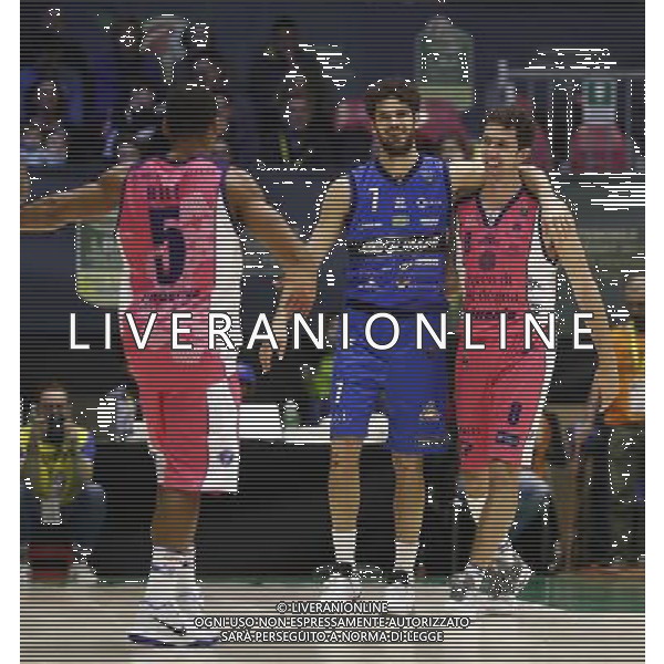 Poste Mobile Final Eight 18/02/2017 Banco di Sardegna Sassari - Germani Basket Brescia nella foto: Vitali Luca Devecchi Giacomo Â©Claudio Zamagni/Agenzia Aldo Liverani Vitali Luca Devecchi Giacomo during Poste Mobile Final Eight Italian Basketball Cup 2017 - Banco di Sardegna Sassari against Germani Basket Brescia at Rimini Fiera, on February 18, 2017 photo credit by Claudio Zamagni/Aldo Liverani Photo Agency