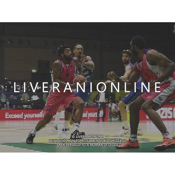 Poste Mobile Final Eight 18/02/2017 Banco di Sardegna Sassari - Germani Basket Brescia nella foto: Lacey Trevor Â©Claudio Zamagni/Agenzia Aldo Liverani Lacey Trevor during Poste Mobile Final Eight Italian Basketball Cup 2017 - Banco di Sardegna Sassari against Germani Basket Brescia at Rimini Fiera, on February 18, 2017 photo credit by Claudio Zamagni/Aldo Liverani Photo Agency