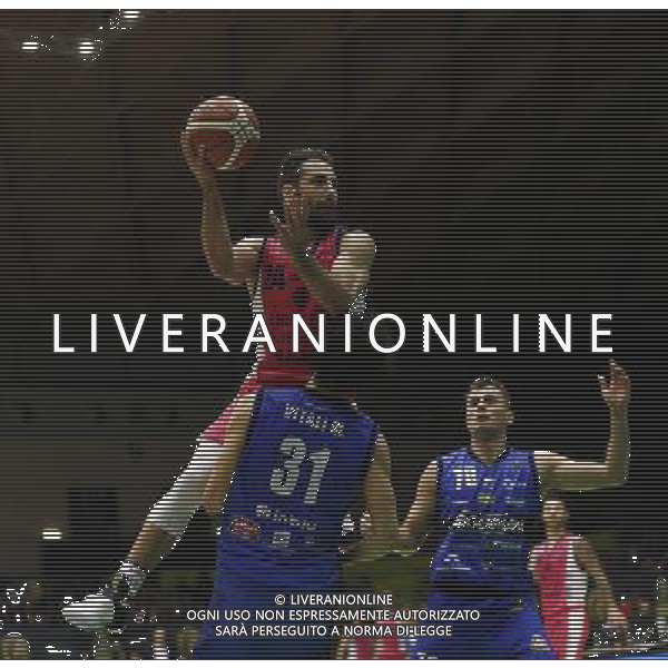 Poste Mobile Final Eight 18/02/2017 Banco di Sardegna Sassari - Germani Basket Brescia nella foto: Stipcevic Rok Â©Claudio Zamagni/Agenzia Aldo Liverani Stipcevic Rok during Poste Mobile Final Eight Italian Basketball Cup 2017 - Banco di Sardegna Sassari against Germani Basket Brescia at Rimini Fiera, on February 18, 2017 photo credit by Claudio Zamagni/Aldo Liverani Photo Agency