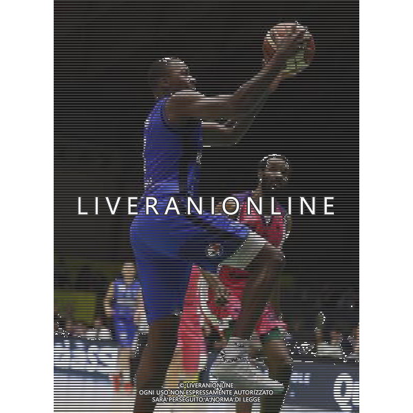 Poste Mobile Final Eight 18/02/2017 Banco di Sardegna Sassari - Germani Basket Brescia nella foto: Moore Lee Â©Claudio Zamagni/Agenzia Aldo Liverani Moore Lee during Poste Mobile Final Eight Italian Basketball Cup 2017 - Banco di Sardegna Sassari against Germani Basket Brescia at Rimini Fiera, on February 18, 2017 photo credit by Claudio Zamagni/Aldo Liverani Photo Agency / AGENZIA ALDO LIVERANI SAS
