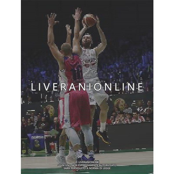 Poste Mobile Final Eight 19/02/2017 EA7 Emporio Armani Milano - Banco di Sardegna Sassari nella foto: Macvan Milan ©Claudio Zamagni/Agenzia Aldo Liverani Macvan Milan during Poste Mobile Final Eight Italian Basketball Cup 2017 - EA7 Emporio Armani Milano against Banco di Sardegna Sassari at Rimini Fiera, on February 19, 2017 photo credit by Claudio Zamagni/Aldo Liverani Photo Agency