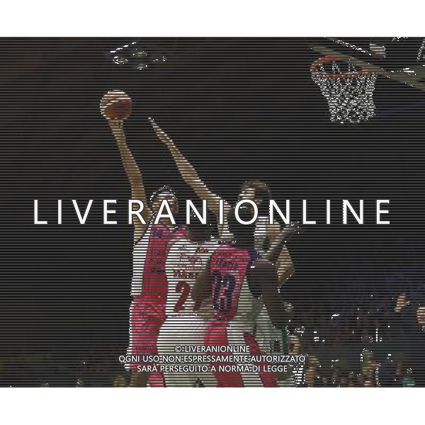 Poste Mobile Final Eight 19/02/2017 EA7 Emporio Armani Milano - Banco di Sardegna Sassari nella foto: Sacchetti Brian ©Claudio Zamagni/Agenzia Aldo Liverani Sacchetti Brian during Poste Mobile Final Eight Italian Basketball Cup 2017 - EA7 Emporio Armani Milano against Banco di Sardegna Sassari at Rimini Fiera, on February 19, 2017 photo credit by Claudio Zamagni/Aldo Liverani Photo Agency