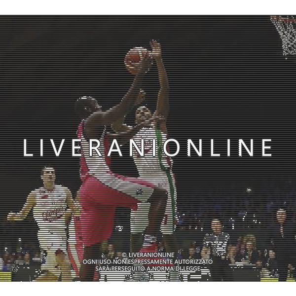 Poste Mobile Final Eight 19/02/2017 EA7 Emporio Armani Milano - Banco di Sardegna Sassari nella foto: Carter Josh ©Claudio Zamagni/Agenzia Aldo Liverani Carter Josh during Poste Mobile Final Eight Italian Basketball Cup 2017 - EA7 Emporio Armani Milano against Banco di Sardegna Sassari at Rimini Fiera, on February 19, 2017 photo credit by Claudio Zamagni/Aldo Liverani Photo Agency