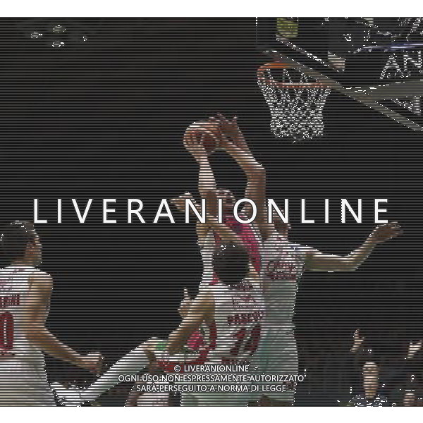 Poste Mobile Final Eight 19/02/2017 EA7 Emporio Armani Milano - Banco di Sardegna Sassari nella foto: Lydeka Tautvydas ©Claudio Zamagni/Agenzia Aldo Liverani Lydeka Tautvydas during Poste Mobile Final Eight Italian Basketball Cup 2017 - EA7 Emporio Armani Milano against Banco di Sardegna Sassari at Rimini Fiera, on February 19, 2017 photo credit by Claudio Zamagni/Aldo Liverani Photo Agency