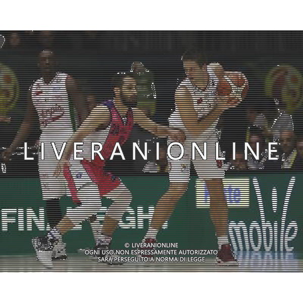 Poste Mobile Final Eight 19/02/2017 EA7 Emporio Armani Milano - Banco di Sardegna Sassari nella foto: Kalnietis Mantas Â©Claudio Zamagni/Agenzia Aldo Liverani Kalnietis Mantas during Poste Mobile Final Eight Italian Basketball Cup 2017 - EA7 Emporio Armani Milano against Banco di Sardegna Sassari at Rimini Fiera, on February 19, 2017 photo credit by Claudio Zamagni/Aldo Liverani Photo Agency