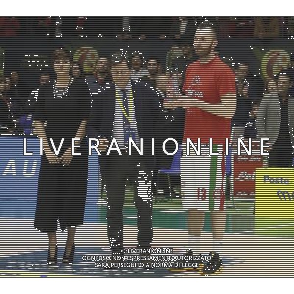 Poste Mobile Final Eight 19/02/2017 EA7 Emporio Armani Milano - Banco di Sardegna Sassari nella foto: Macvan Milan Â©Claudio Zamagni/Agenzia Aldo Liverani Macvan Milan during Poste Mobile Final Eight Italian Basketball Cup 2017 - EA7 Emporio Armani Milano against Banco di Sardegna Sassari at Rimini Fiera, on February 19, 2017 photo credit by Claudio Zamagni/Aldo Liverani Photo Agency/ AGENZIA ALDO LIVERANI SAS