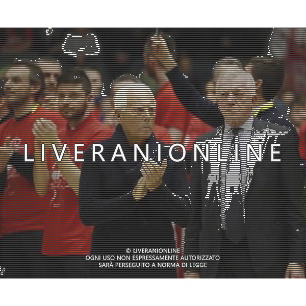 Poste Mobile Final Eight 19/02/2017 EA7 Emporio Armani Milano - Banco di Sardegna Sassari nella foto: GIORGIO ARMANI Â©Claudio Zamagni/Agenzia Aldo Liverani GIORGIO ARMANI during Poste Mobile Final Eight Italian Basketball Cup 2017 - EA7 Emporio Armani Milano against Banco di Sardegna Sassari at Rimini Fiera, on February 19, 2017 photo credit by Claudio Zamagni/Aldo Liverani Photo Agency/ AGENZIA ALDO LIVERANI SAS