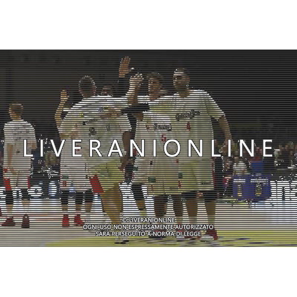 Poste Mobile Final Eight 18/02/2017 Grissin Bon Reggio Emilia - EA7 Emporio Armani Milano nella foto: Grissin Bon Reggio Emilia Â©Claudio Zamagni/Agenzia Aldo Liverani Grissin Bon Reggio Emilia during Poste Mobile Final Eight Italian Basketball Cup 2017 - Grissin Bon Reggio Emilia against EA7 Emporio Armani Milano at Rimini Fiera, on February 18, 2017 photo credit by Claudio Zamagni/Aldo Liverani Photo Agency / AGENZIA ALDO LIVERANI SAS
