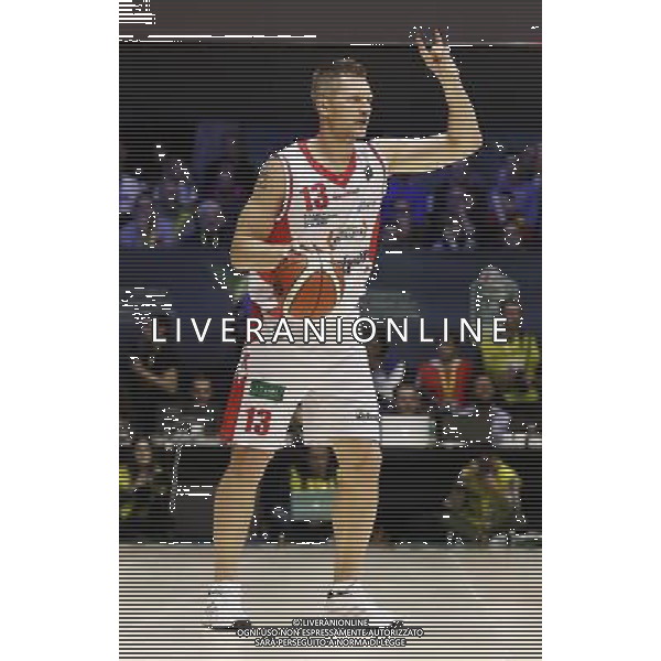 Poste Mobile Final Eight 18/02/2017 Grissin Bon Reggio Emilia - EA7 Emporio Armani Milano nella foto: Kaukenas Rimantas Â©Claudio Zamagni/Agenzia Aldo Liverani Kaukenas Rimantas during Poste Mobile Final Eight Italian Basketball Cup 2017 - Grissin Bon Reggio Emilia against EA7 Emporio Armani Milano at Rimini Fiera, on February 18, 2017 photo credit by Claudio Zamagni/Aldo Liverani Photo Agency / AGENZIA ALDO LIVERANI SAS