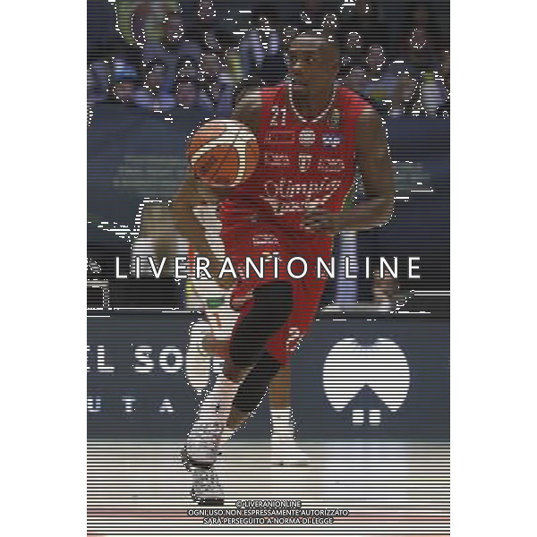 Poste Mobile Final Eight 18/02/2017 Grissin Bon Reggio Emilia - EA7 Emporio Armani Milano nella foto: Sanders Rakim Â©Claudio Zamagni/Agenzia Aldo Liverani Sanders Rakim during Poste Mobile Final Eight Italian Basketball Cup 2017 - Grissin Bon Reggio Emilia against EA7 Emporio Armani Milano at Rimini Fiera, on February 18, 2017 photo credit by Claudio Zamagni/Aldo Liverani Photo Agency / AGENZIA ALDO LIVERANI SAS