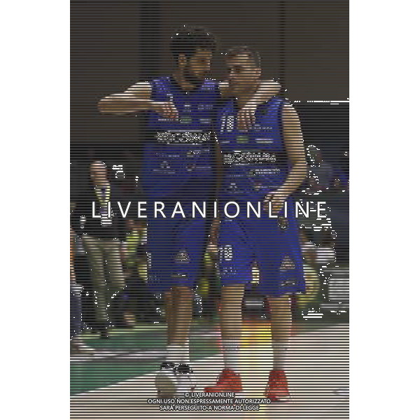 Poste Mobile Final Eight 18/02/2017 Banco di Sardegna Sassari - Germani Basket Brescia nella foto: Vitali Luca Bolis Alessio Â©Claudio Zamagni/Agenzia Aldo Liverani Vitali Luca Bolis Alessio during Poste Mobile Final Eight Italian Basketball Cup 2017 - Banco di Sardegna Sassari against Germani Basket Brescia at Rimini Fiera, on February 18, 2017 photo credit by Claudio Zamagni/Aldo Liverani Photo Agency / AGENZIA ALDO LIVERANI SAS