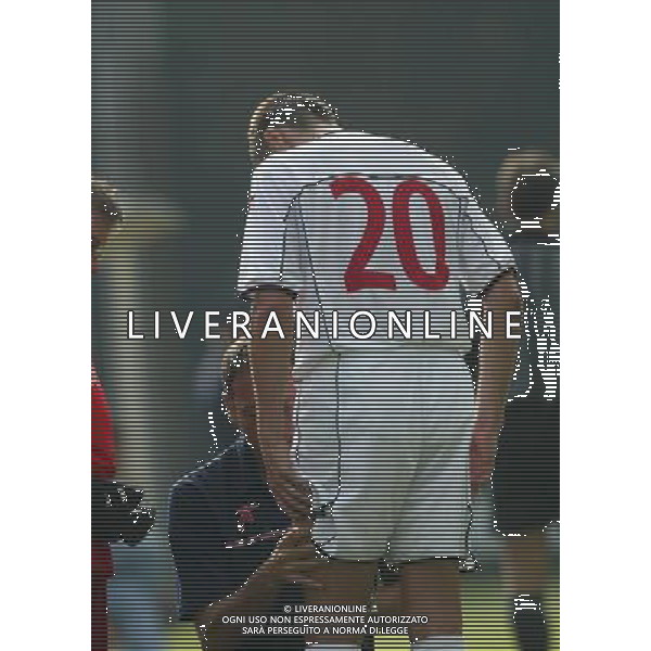 Folgaria (Tn) 16/07/2003 Ritiro del Perugia Calcio Amichevole nella foto BJELANOVIC Sasa infortunato foto Filippo Venezia/Agenzia Aldo Liverani