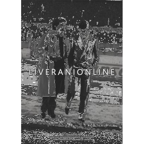 TORINO 16-01-1985 FINALE DI SUPERCOPPA EUROPEA JUVENTUS LIVERPOOL NELLA FOTO GREAME SOUNESS E IAN RUSH AG ALDO LIVERANI SAS
