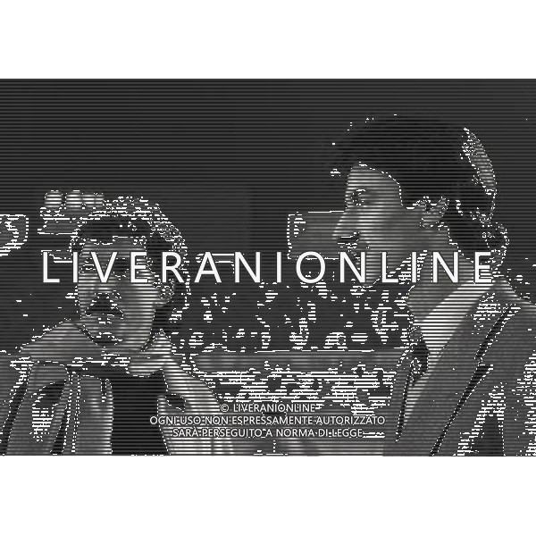 TORINO 16-01-1985 FINALE DI SUPERCOPPA EUROPEA JUVENTUS LIVERPOOL NELLA FOTO IAN RUSH E GREAME SOUNESS AG ALDO LIVERANI SAS