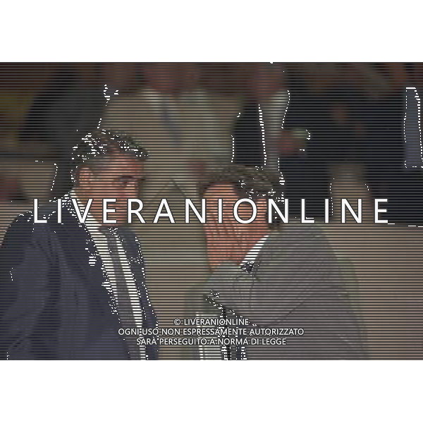 MONACO 28-08-1998 FINALE SUPERCOPPA EUROPEA REAL MADRID-CHELSEA NELLA FOTO LORENZO SANZ PRESIDENTE REAL MADRID E FABIO CAPELLO AG ALDO LIVERANI SAS
