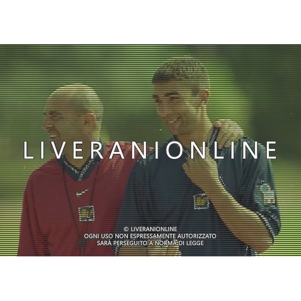 COVERCIANO 23-05-1998 RADUNO NAZIONALE ITALIANA DI CALCIO NELLA FOTO VINCENZO PINCOLINI E ROBERTO DI MATTEO AG ALDO LIVERANI SAS