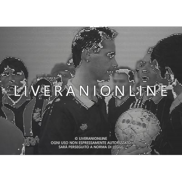 MILANO 17-12-1986 OTTAVI DI FINALE COPPA UEFA INTER DUKLA PRAGA NELLA FOTO L\'ARBITRO Quiniou (Francia) AG ALDO LIVERANI SAS 