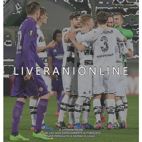 UEFA Europa League 2016/2017 Sedicesimi di Finale Ritorno Firenze - 23.02.2017 Fiorentina-Borussia M\'Gladbach Nella Foto:esultanza borussia /Ph.Vitez-Ag. Aldo Liverani