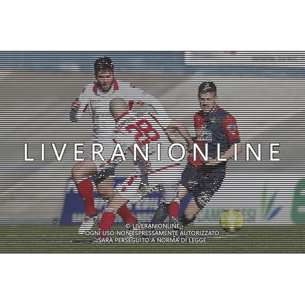 Forl“ - Gubbio Campionato di calcio Lega Pro girone B 25/02/2017 nella foto: Casiraghi e Martina Rini Marco ©Claudio Zamagni/Agenzia Aldo Liverani 