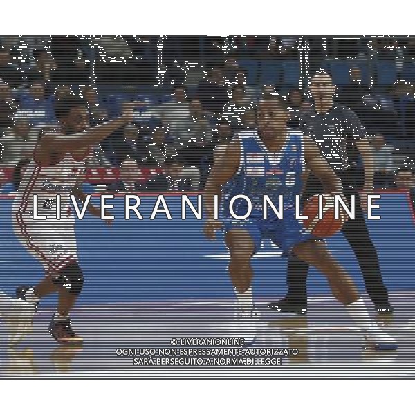 Lega Basket serie A 26/02/2017 Consultinvest Pesaro - Banco di Sardegna Sassari nella foto: Bell David Â©Claudio Zamagni/Agenzia Aldo Liverani / AGENZIA ALDO LIVERANI SAS - Consultinvest Pesaro - Banco di Sardegna Sassari Campionato Lega Basket serie A 26/02/2017