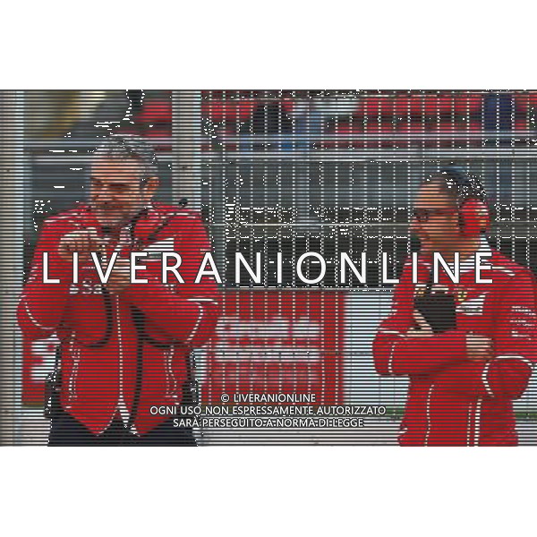 Maurizio Arrivabene (ITA) Ferrari Team Principal (Left). 27.02.2017. Formula One Testing, Day One, Barcelona, Spain. Monday. AG ALDO LIVERANI SAS