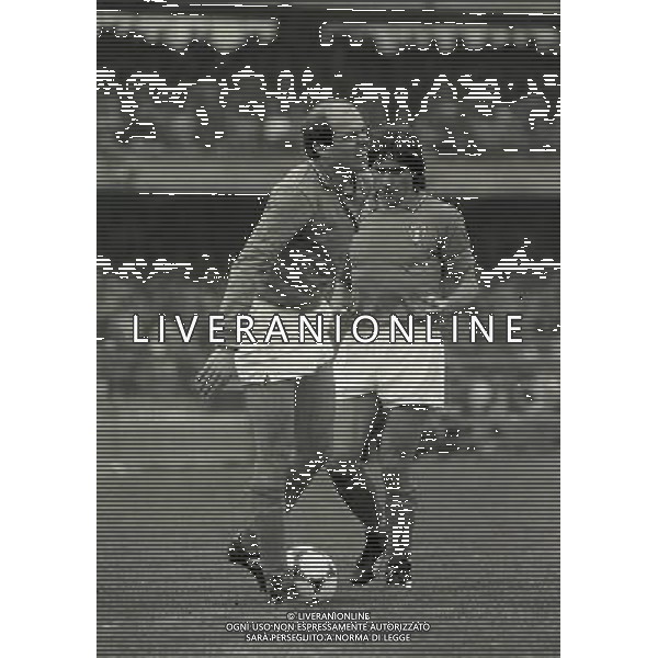 07-04 -1984 VERONA STADIO BENTEGODI PARTITA AMICHEVOLE ITALIA CECOSLOVACCHIA NELLA FOTO PIETRO FANNA E BRUNO CONTI AG ALDO LIVERANI SAS