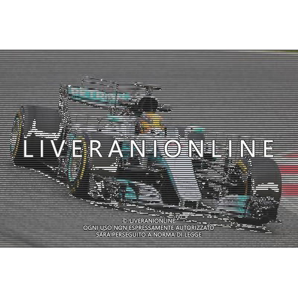 Lewis Hamilton (GBR) Mercedes AMG F1 W08 running sensor equipment. 28.02.2017. Formula One Testing, Day Two, Barcelona, Spain. Tuesday. AG ALDO LIVERANI SAS