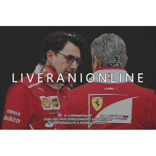 (L to R): Mattia Binotto (ITA) Ferrari Chief Technical Officer with Maurizio Arrivabene (ITA) Ferrari Team Principal. 28.02.2017. Formula One Testing, Day Two, Barcelona, Spain. Tuesday. AG ALDO LIVERANI SAS