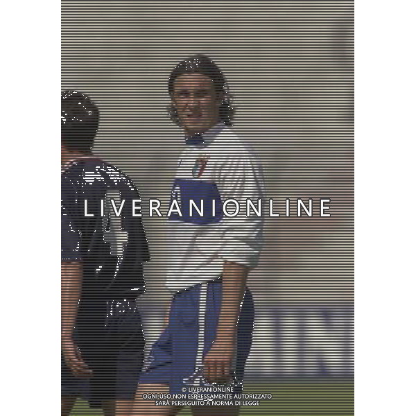 17-05-2000 AREZZO- AMICHEVOLE A.C. AREZZO-NAZIONALE ITALIA UNDER 20 NELLA FOTO EMILIANO BONAZZOLI AG ALDO LIVERANI SAS