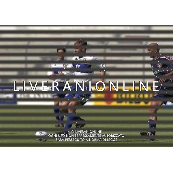 17-05-2000 AREZZO- AMICHEVOLE A.C. AREZZO-NAZIONALE ITALIA UNDER 20 NELLA FOTO ANTONIO CASSANO AG ALDO LIVERANI SAS