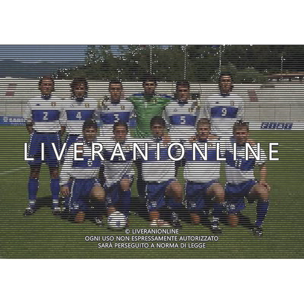 17-05-2000 AREZZO- AMICHEVOLE A.C. AREZZO-NAZIONALE ITALIA UNDER 20 NELLA FOTO NAZIONALE ITALIANA UNDER 20 DA SIN RICCARDO FISSORE-THOMAS MANFREDINI-GIANPAOLO BELLINI-GENEROSO ROSSI-SAMUELE OLIVI-EMILIANO BONAZZOLI SED SIN. DAVIDE CARRUS-ALEX PINARDI-NICOLA CARRENT-NICOLA CAMPEDELLI-ANTONIO CASSANO AG ALDO LIVERANI SAS