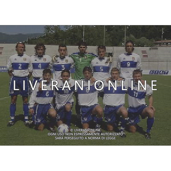17-05-2000 AREZZO- AMICHEVOLE A.C. AREZZO-NAZIONALE ITALIA UNDER 20 NELLA FOTO NAZIONALE ITALIANA UNDER 20 DA SIN RICCARDO FISSORE-THOMAS MANFREDINI-GIANPAOLO BELLINI-GENEROSO ROSSI-SAMUELE OLIVI-EMILIANO BONAZZOLI SED SIN. DAVIDE CARRUS-ALEX PINARDI-NICOLA CARRENT-NICOLA CAMPEDELLI-ANTONIO CASSANO AG ALDO LIVERANI SAS