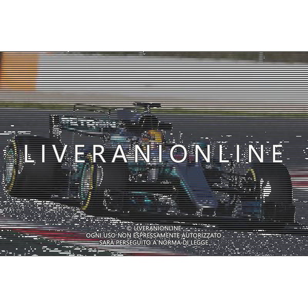 Lewis Hamilton (GBR) Mercedes AMG F1 W08 running sensor equipment. 07.03.2017. Formula One Testing, Day One, Barcelona, Spain. Tuesday. AG ALDO LIVERANI SAS