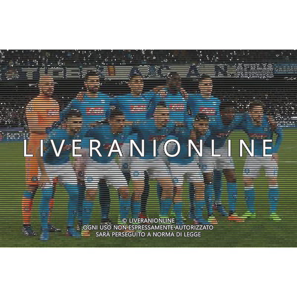 NAPOLI - REAL MADRID CHAMPIONS LEAGUE 07 MARZO 2017 NELLA FOTO FORMAZIONE SQUADRA NAPOLI © MOSCA/ AGENZIA ALDO LIVERANI SAS