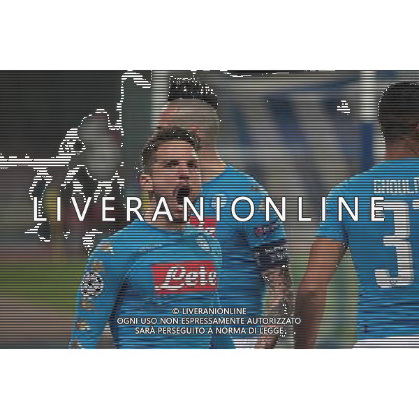 NAPOLI - REAL MADRID CHAMPIONS LEAGUE 07 MARZO 2017 NELLA FOTO ESULTANZA DOPO IL GOL DI DRIES MERTENS DEL 1-0 © MOSCA/ AGENZIA ALDO LIVERANI SAS