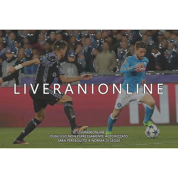NAPOLI - REAL MADRID CHAMPIONS LEAGUE 07 MARZO 2017 NELLA FOTO DRIES MERTENS © MOSCA/ AGENZIA ALDO LIVERANI SAS