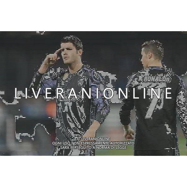 NAPOLI - REAL MADRID CHAMPIONS LEAGUE 07 MARZO 2017 NELLA FOTO ESULTANZA DI ALVARO MORATA E CRISTIANO RONALDO © MOSCA/ AGENZIA ALDO LIVERANI SAS