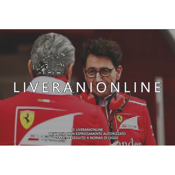 Mattia Binotto (ITA) Ferrari Chief Technical Officer with Maurizio Arrivabene (ITA) Ferrari Team Principal. 08.03.2017. Formula One Testing, Day Two, Barcelona, Spain. Wednesday. - Test F1, Secondo giorno, Barcellona, Spagna. / AGENZIA ALDO LIVERANI SAS - ITALY ONLY EDITORIAL USE ONLY