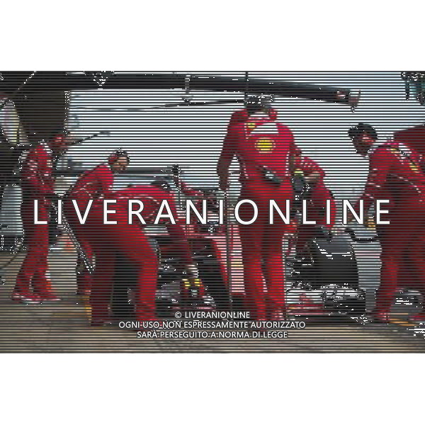 Kimi Raikkonen (FIN) Ferrari SF70H in the pits. 08.03.2017. Formula One Testing, Day Two, Barcelona, Spain. Wednesday. - Test F1, Secondo giorno, Barcellona, Spagna. / AGENZIA ALDO LIVERANI SAS - ITALY ONLY EDITORIAL USE ONLY