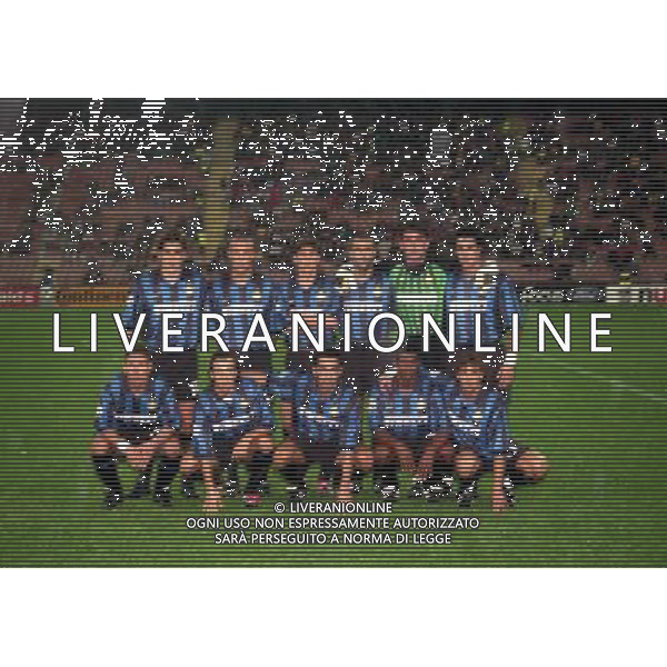 30-09-1998 MILANO- CHAMPIONS LEAGUE INTER STURM GRAZ NELLA FOTO FORMAZIONE INTER AG ALDO LIVERANI SAS