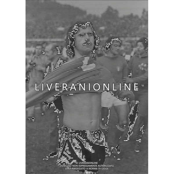 ROMA STADIO OLIMPICO 26-02-1974-AMICHEVOLE ITALIA GERMANIA OVEST NELLA FOTO GERD MULLER AG ALDO LIVERANI SAS