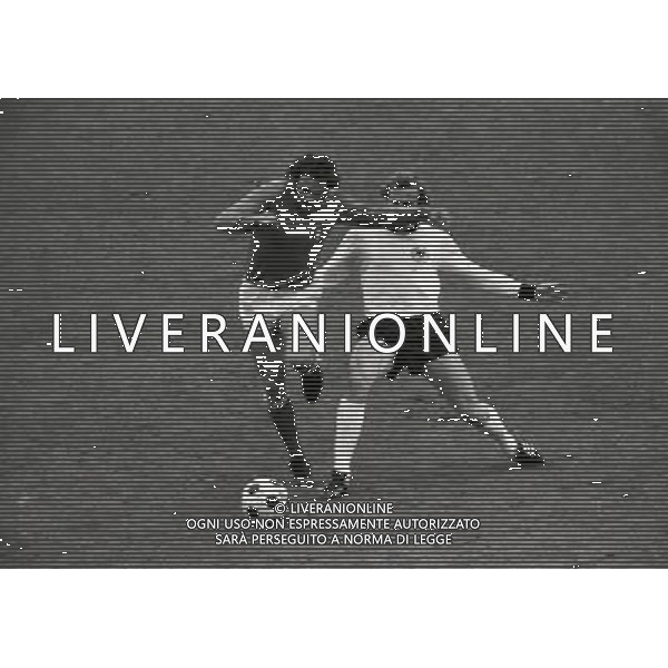 ROMA STADIO OLIMPICO 26-02-1974-AMICHEVOLE ITALIA GERMANIA OVEST NELLA FOTO GIORGIO CHINAGLIA AG ALDO LIVERANI SAS