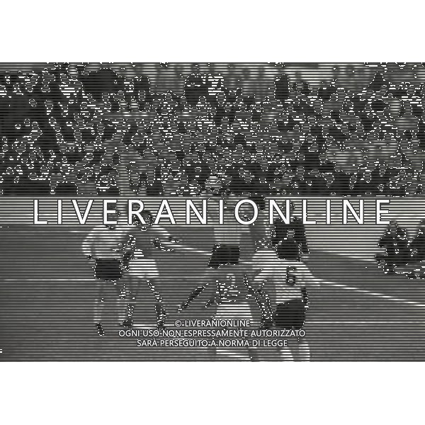 ROMA STADIO OLIMPICO 26-02-1974-AMICHEVOLE ITALIA GERMANIA OVEST NELLA FOTO PARATA SEPP MAYER AG ALDO LIVERANI SAS