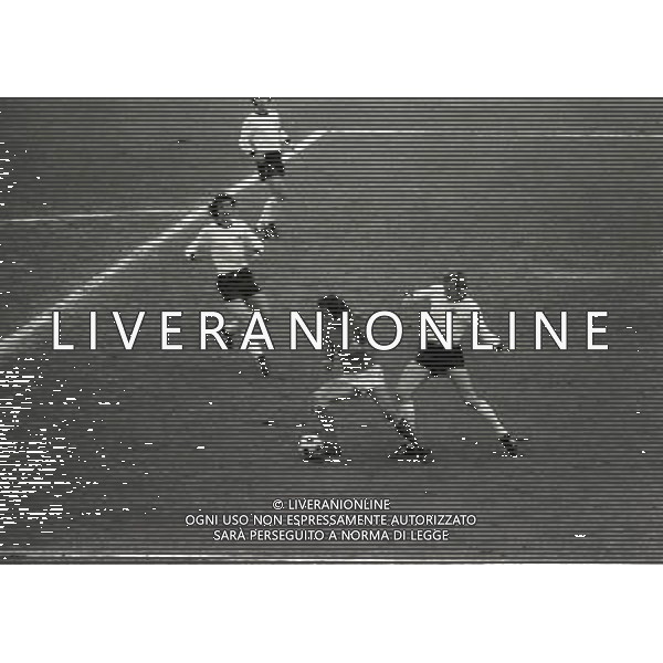 ROMA STADIO OLIMPICO 26-02-1974-AMICHEVOLE ITALIA GERMANIA OVEST NELLA FOTO GIORGIO CHINAGLIA AG ALDO LIVERANI SAS