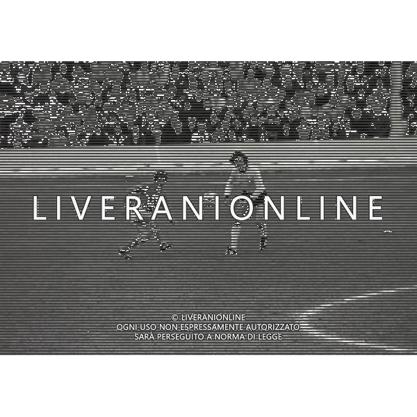 ROMA STADIO OLIMPICO 26-02-1974-AMICHEVOLE ITALIA GERMANIA OVEST NELLA FOTO GIANNI RIVERA AG ALDO LIVERANI SAS