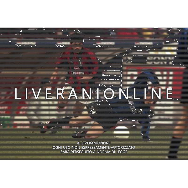 27-02-2000 MILANO COPPA ITALIA INTER MILAN NELLA FOTO GENNARO GATTUSO E JAVIER ZANETTI AG ALDO LIVERANI SAS 